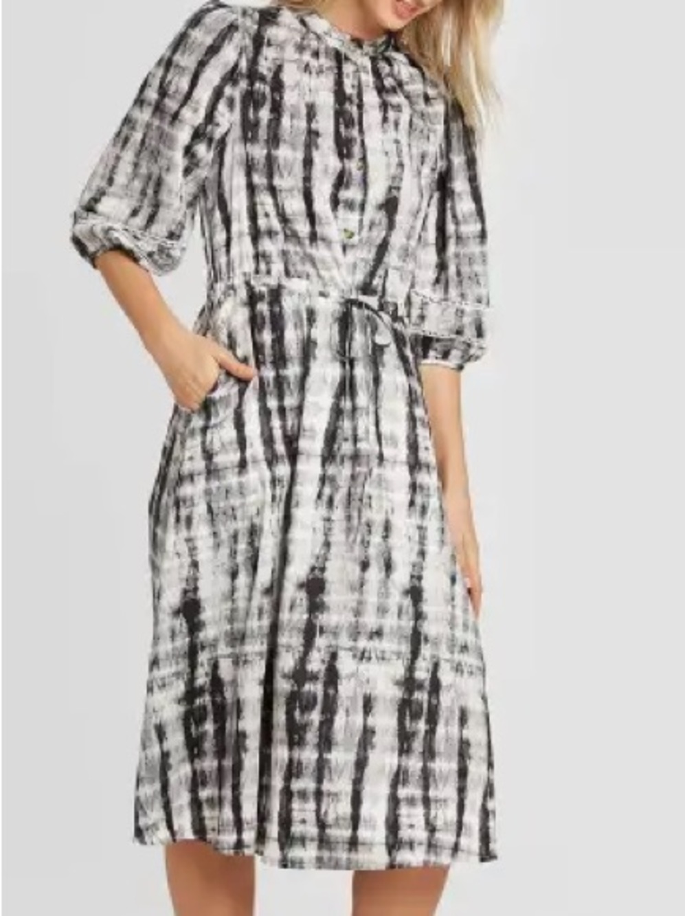 Who What Wear Tie Dye Look Midi Dress Size S